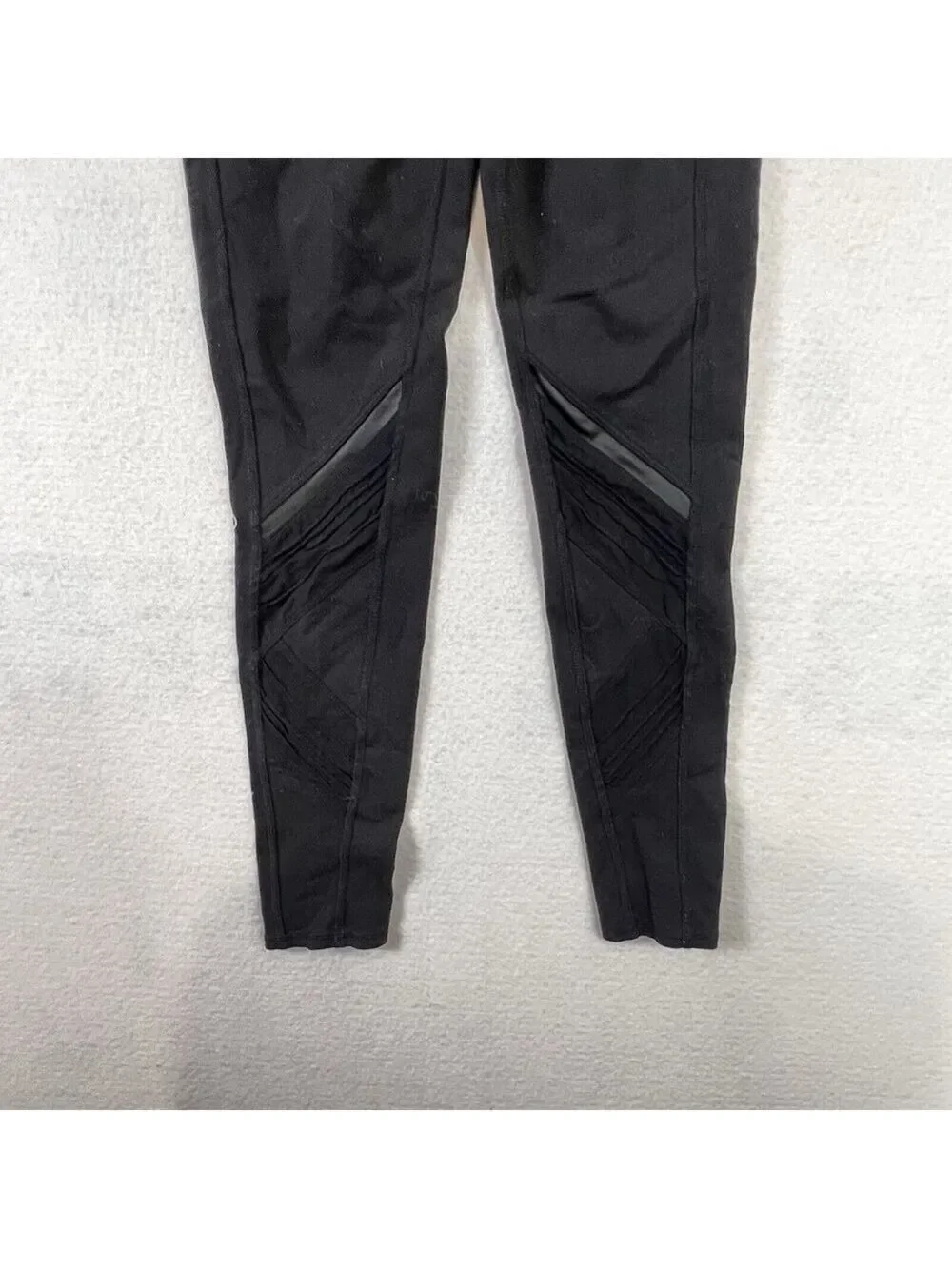 Alo Yoga Mesh Legging Small Black High Waist Panels Ankle Title Boxing Club